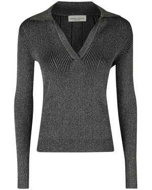 Roberto Collina Polo Ml Lurex - Schwarz