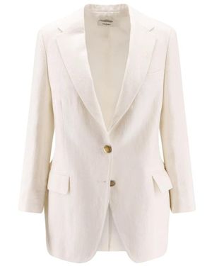 SAULINA Jassen ,Wit ,Leer Antonia Blazer
