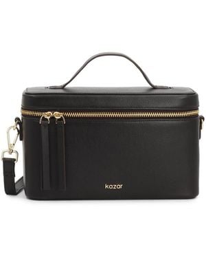 Kazar Kleine Strukturierte Ledertasche - Schwarz