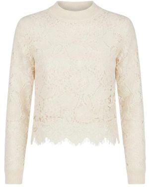 Ermanno Scervino Round-Neck Knitwear - Blanco