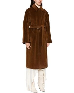 Marella Belted Coats - Marrone