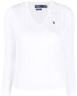 Polo Ralph Lauren V-Neck Knitwear - Bianco