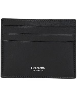 Ferragamo Kartenetui Aus Palmellato-Kalbsleder - Schwarz