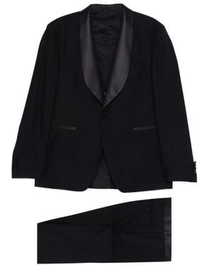 Tagliatore Single Breasted Suits - Black