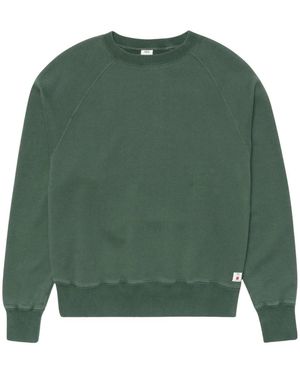 Edwin Hoodies & Sweatvesten ,Groen ,Katoen Raglan Crew Sweatshirt