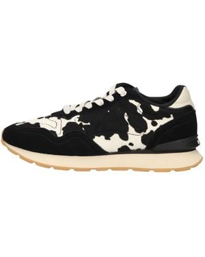 HOFF Schoenen ,Zwart ,Leer City Print Sneakers