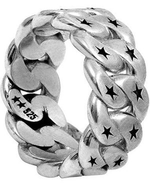 Twojeys Cuban Monogram Ring - Mettallic