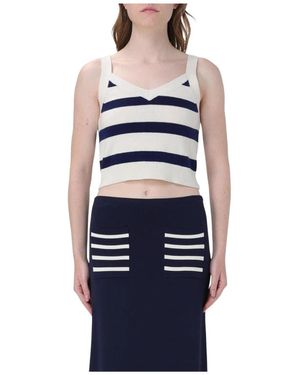 Baum und Pferdgarten Sleeveless Tops - Blu