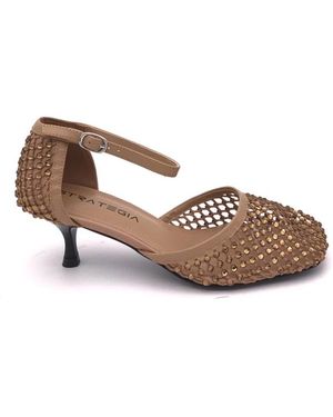 Strategia Schoenen ,Leer Connie Pump - Bruin