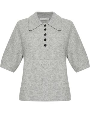 Gestuz V-Neck Knitwear - Gris