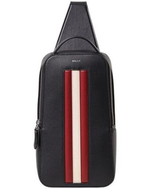 Bally Leder Dreifarbig Umhängetasche - Schwarz