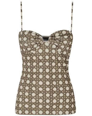 Nanushka Tops ,Veelkleurig ,Kauit Top - Bruin