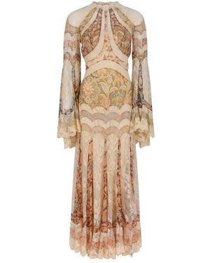 Zimmermann Valiant Panelled Gown - Naturel