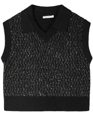 Patrizia Pepe V-Neck Knitwear - Negro