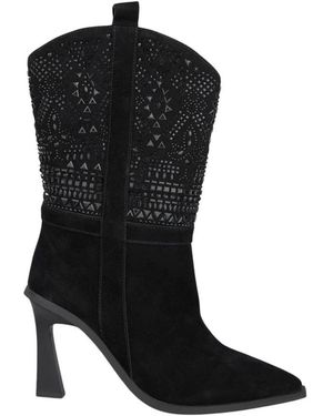 Alma En Pena. Cowboy Boots - Black