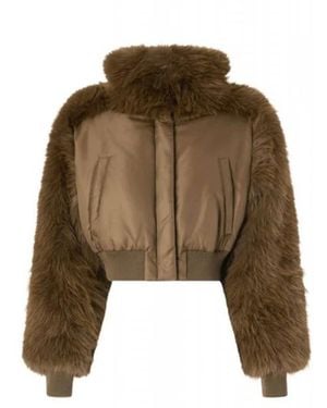 Pinko Faux Fur & Shearling Jackets - Marron