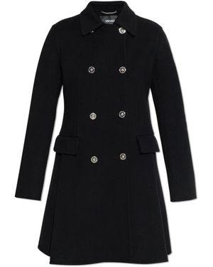 Versace Double-Breasted Coats - Negro