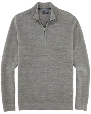 Olymp Half-Zip Strickpullover - Grau