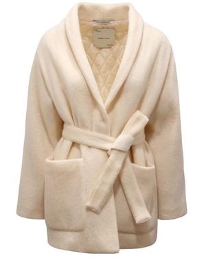 EMMA & GAIA Belted Coats - Natural