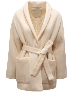 EMMA & GAIA Belted Coats - Natural