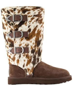 UGG Schoenen ,Bruin ,Leer Klassieke Hoge Western-Laars