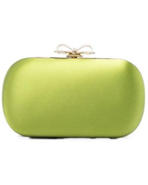 Self-Portrait Tassen ,Groen ,Polyester Satin Clutch Tas