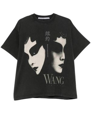 Alexander Wang Tops ,Zwart ,Washed Graphic Tee