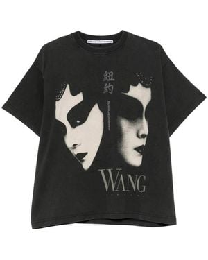 Alexander Wang Tops ,Zwart ,Washed Graphic Tee