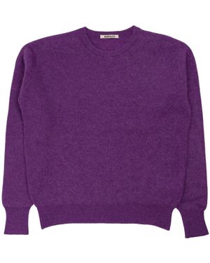AURALEE Round-Neck Knitwear - Paars