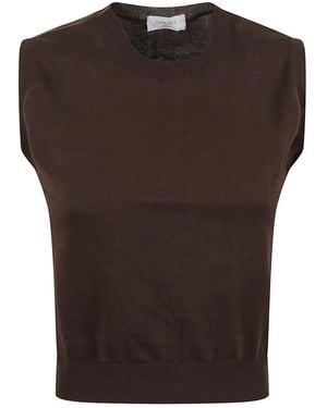 Charlott Round-Neck Knitwear - Brown
