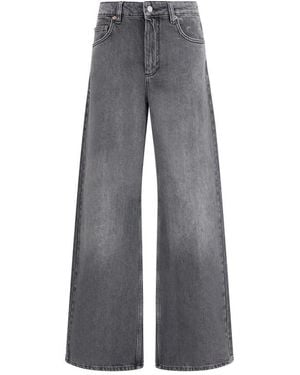 Marine Serre Wide Jeans - Grigio