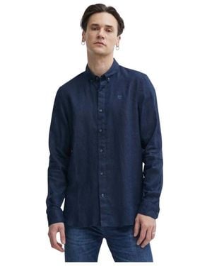 Timberland Overhemden ,Blauw ,Linnen Mill River Linnen Shirt