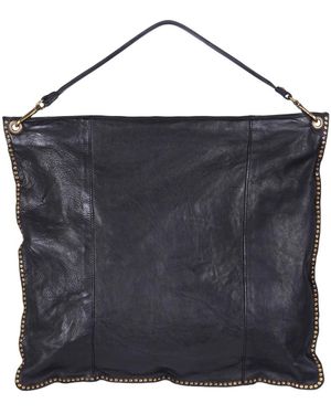 Sac à épaule En Cuir CAMPOMAGGI Avec Boucle - Taille M, Couleur Marron Moro