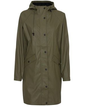 Ichi Stilvolle jacke mit verstellbarer kapuze - Grün