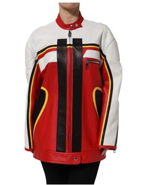 Dolce & Gabbana Leather Jackets - Red