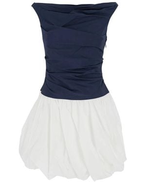 Jonathan Simkhai Kleedjes ,Veelkleurig ,Katoen Salina Cotton Bubble Mini Jurk - Blauw