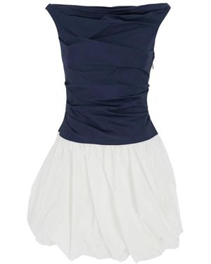 Jonathan Simkhai Kleedjes ,Veelkleurig ,Katoen Salina Cotton Bubble Mini Jurk - Blauw