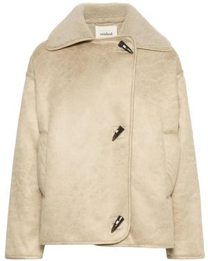 Soaked In Luxury Faux Fur & Shearling Jackets - Neutro