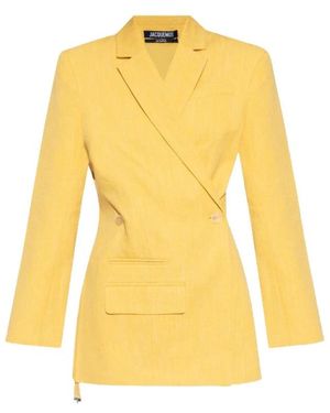 Jacquemus Asymmetrische Blazer - Geel