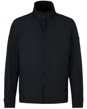 Strellson Wasserdichte Windjacke Mit Hohem Kragen - Schwarz