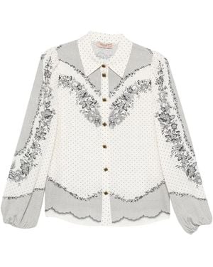 Twinset Printed Blouse - Wit