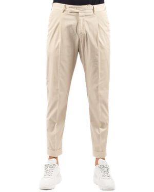 PT Torino Slim-Fit Trousers - Natural