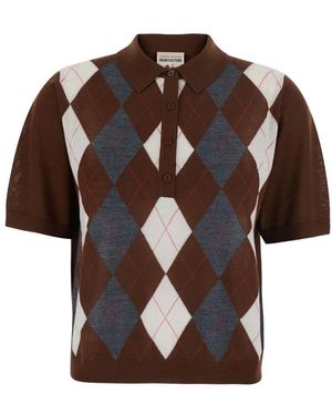 Semicouture Polo Shirts - Brown