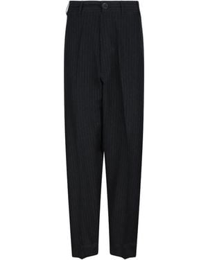 Maison Margiela Linen Wool Trousers - Black