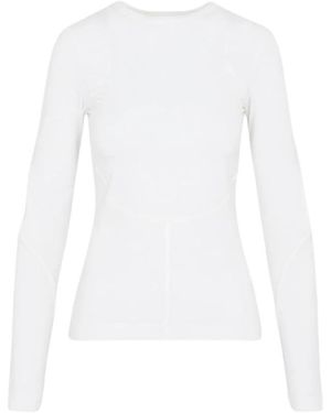 Givenchy Langärmeliges, Nahtloses Oberteil - Weiß