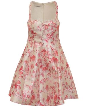 Philosophy Di Lorenzo Serafini Floral-Print Flared Minidress - Pink