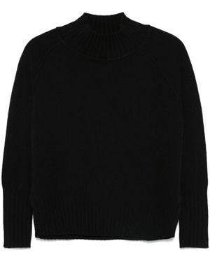 Be You Truien & Vesten ,Zwart ,Kasjmier Trui Met Opstaande Kraag En Ribbelsteek