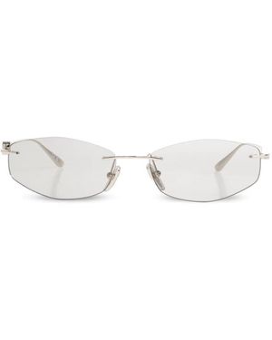 Balenciaga Accessoires ,Grijs ,Gossip Oval Af Zonnebril - Wit