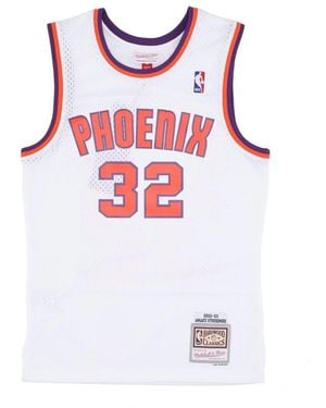 Mitchell & Ness Fitness ,Wit ,Polyester Nba Basketball Tank Top Amare Stoudemire - Rood