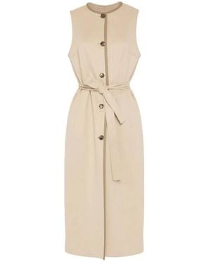 Yves Salomon Shirt Dresses - Natural